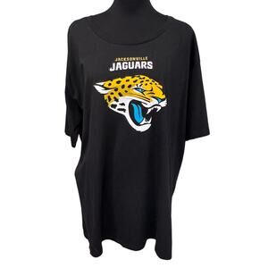 NEW MAJESTIC NFL JACKSONVILLE JAGUARS Black Pullover T-Shirt Plus Size 1X